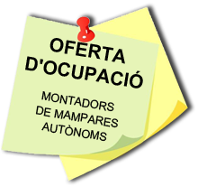 Oferta de Treball per muntadors autònoms